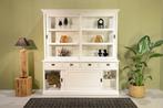 *OPRUIMING* Landelijke buffetkast 200 cm €2295, NU €1395, (7, 200 cm of meer, Glas, Landelijke buffetkast winkelkast gespoten ral 9010 zijglas