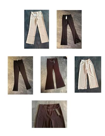 Restant 15 stuks nieuwe broeken flared pantalon beschikbaar voor biedingen