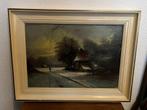 Olieverf schilderij van winterlandschap, Ophalen