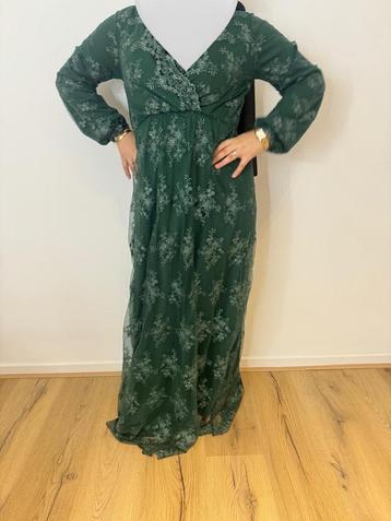 Groene avondjurk met glitters - Maat L/XL beschikbaar voor biedingen