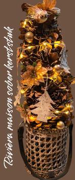 uniek Rivièra maison kerstboom & RM  rustic rattan basket, Diversen, Kerst, Ophalen of Verzenden