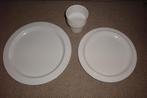 3x Mepal Copia servies losse delen, wit, 2x bord en beker, Caravans en Kamperen, Kampeeraccessoires, Ophalen of Verzenden, Zo goed als nieuw