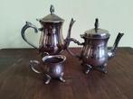3-delig vintage verzilverd thee-/koffieservies, Ophalen of Verzenden