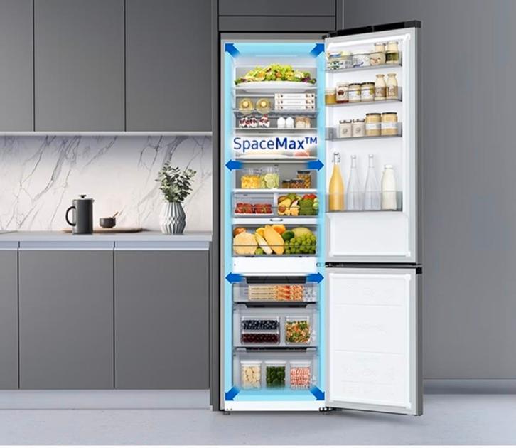 Samsung koelvriescombinatie RB36T602DSA grijs, Witgoed en Apparatuur, Koelkasten en IJskasten, Zo goed als nieuw, Met vriesvak