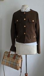 Korte blazer bruin met wapen knopen 42/44, Purdey, Verzenden, Bruin, Jasje