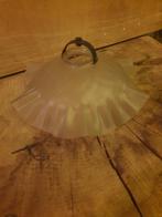 Vintage Lampenkap met Franjes, Crème, Gebruikt, Ophalen of Verzenden, Minder dan 25 cm