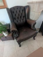 Chesterfield fauteuil, Huis en Inrichting, Fauteuils, Ophalen, Gebruikt, 75 tot 100 cm, 75 tot 100 cm
