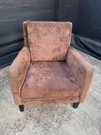 Bruine fauteuil - Stijlvol en comfortabel, Ophalen, Gebruikt, Stof, 50 tot 75 cm