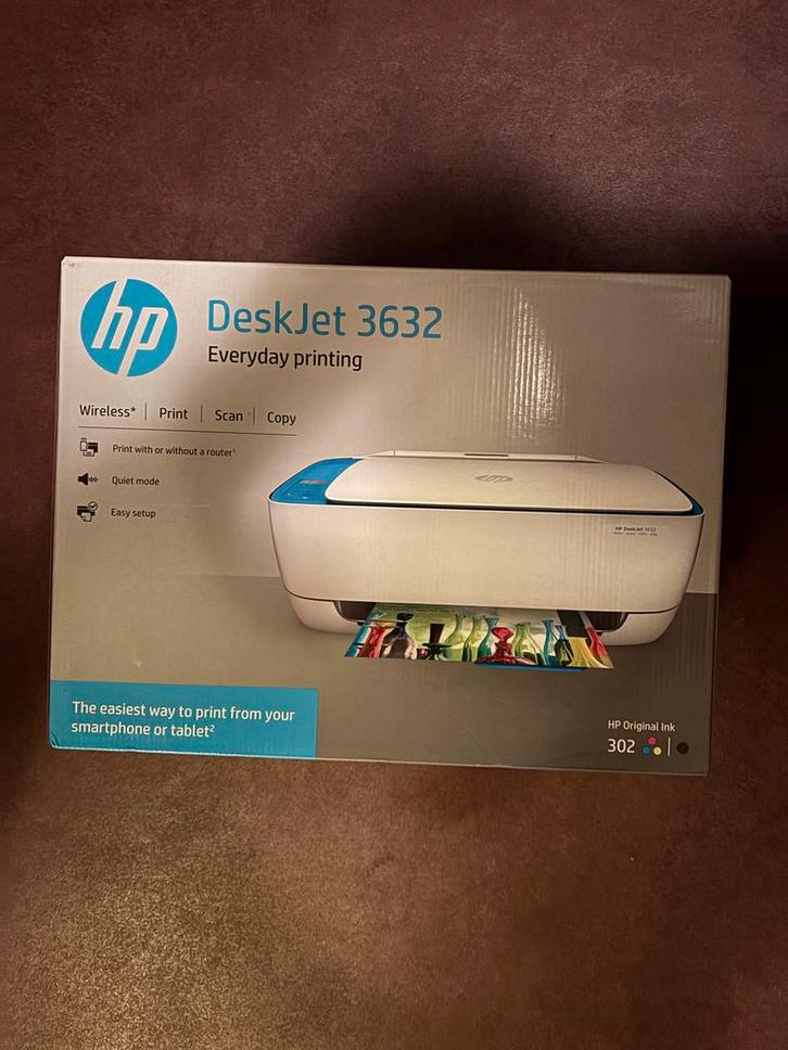HP Deskjet 3632 Nieuw in Doos, Computers en Software, Printers, Nieuw, All-in-one, Inkjetprinter, Kleur printen, Draadloos, Ophalen