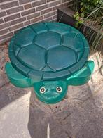 Schildpad Zandbak met Deksel zand en speelgoed, Ophalen, Gebruikt