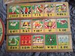 Knopjes puzzels, klok, leesplankje hout vintage, Verzamelen, Speelgoed, Ophalen of Verzenden, Gebruikt