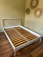 Ikea NESTTUN bed frame 140x200 (optioneel: matras), Huis en Inrichting, 140 cm, Metaal, Wit, Ophalen