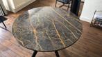 Marmeren eettafel 120 cm zwart bruin/goud, Huis en Inrichting, Tafels | Eettafels, Ophalen, Zo goed als nieuw, Rond, 100 tot 150 cm