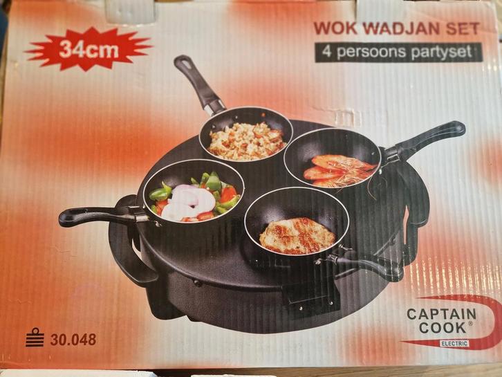 Wok Wadjan Set - Nieuw in Doos!, Witgoed en Apparatuur, Fonduesets, Nieuw, Fondueset, Elektrisch, Ophalen