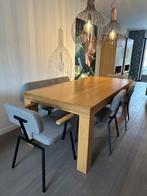 Unieke, handgemaakte bamboe eettafel, Ophalen, 200 cm of meer, 50 tot 100 cm, Zo goed als nieuw