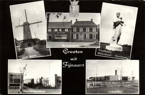 Groeten uit Fijnaart - 5 afb + wapen o.a. ULO - 1976 gelopen, Verzamelen, Ansichtkaarten | Nederland, Gelopen, Overijssel, 1960 tot 1980