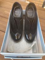 Manfield leer loafers instappers suede lakleer leder ZGAN, Ophalen of Verzenden, Zo goed als nieuw, Zwart, Instappers
