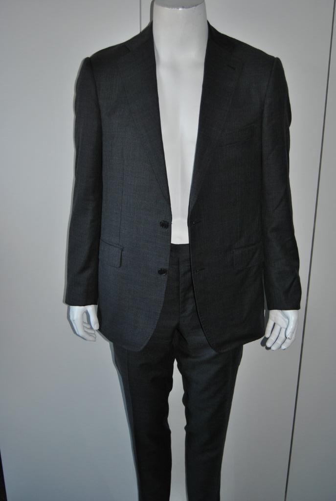 Maatwerk kostuum pak antraciet grijs maat 54, Kleding | Heren, Kostuums en Colberts, Zo goed als nieuw, Maat 52/54 (L), Grijs
