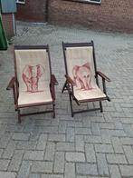 Afrikaanse Stoelen met Olifant Design - Set van 2, Ophalen of Verzenden