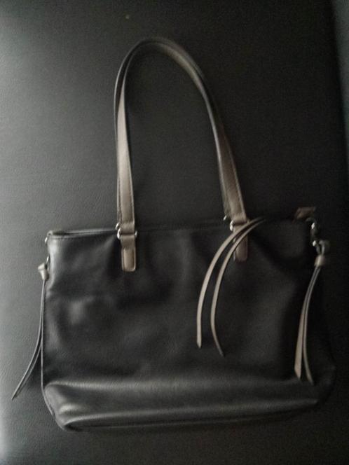 EMILY & NOA ZWARTE HANDTAS MET EXTRA BINNENTAS, Sieraden, Tassen en Uiterlijk, Tassen | Damestassen, Gebruikt, Handtas, Zwart