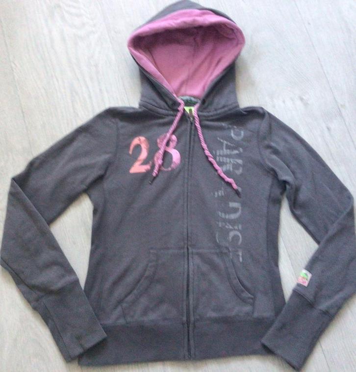 Vest / trui met capuchon maat M van O bleu, Kleding | Dames, Truien en Vesten, Gedragen, Maat 38/40 (M), Grijs, Ophalen of Verzenden