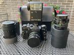 Vintage Zenit fototoestel, incl 3 lenzen, Ophalen, Gebruikt, Spiegelreflex, Overige Merken