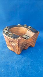 Asbak Hoefijzer, eikenhout en metaal, Spanje. (1) 7B9, Tweedehands verkoop, Tweedehands verkoop, Gebruikt, Ophalen of Verzenden