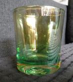 Fidrio waxinelichthouder groen glas met metallic glans, Overige materialen, Ophalen of Verzenden, Zo goed als nieuw, Groen