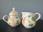 Villeroy & Boch Geranium. Roomkan en suikerpot met deksel, Overige typen, Ophalen of Verzenden, Zo goed als nieuw, Overige stijlen