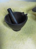 8720) gietijzeren vijzel met stamper, Ophalen of Verzenden