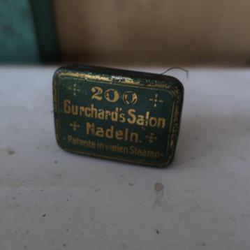 Burchard's salon nadeln blikje origineel 4,5 x 3,5 x 1 cm beschikbaar voor biedingen