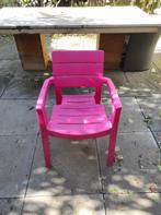 4 Roze Tuinstoelen - Kunststof, Ophalen, Kunststof, Gebruikt, Overige kleuren