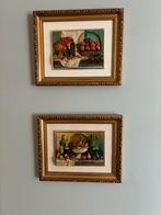 Twee schilderijtjes, Antiek en Kunst, Kunst | Schilderijen | Klassiek, Ophalen