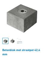4 betonblokken met straatpot voor steigerbuis 42,4 mm, Doe-het-zelf en Verbouw, Steigers, Gebruikt, Ophalen of Verzenden