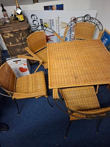 Rotan Tuinset met 4 Stoelen beschikbaar voor biedingen