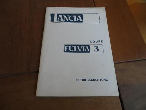 Instructieboek Lancia Fulvia 3 Coupe 1973, uniek mooi!, Auto diversen, Handleidingen en Instructieboekjes, Ophalen of Verzenden