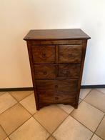 Donkere houten dressoir kast, Ophalen, Minder dan 50 cm, Gebruikt, Met lade(s)