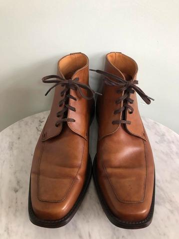 Van Lier leren herenschoenen mt.9/43, cognackleur, z.g.a.n. beschikbaar voor biedingen