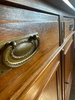 Vintage houten commode met wit marmeren blad, Huis en Inrichting, Kasten | Overige, Ophalen, Gebruikt