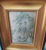 Brocante prentje op zijde, Antiek en Kunst, Curiosa en Brocante, Ophalen of Verzenden