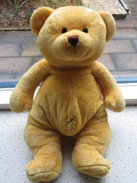 Beer merk Unitoys oranje/bruin velours meet ca 40 cm, Kinderen en Baby's, Speelgoed | Knuffels en Pluche, Nieuw, Beer, Ophalen of Verzenden