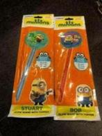 NIEUW! Minions Glow Wand met Topper 2 stuks €4,99, Ophalen of Verzenden, Nieuw, Versiering, Overige
