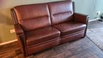 Bruin leren senioren bankstel 2,5 zits, Ophalen, Gebruikt, 75 tot 100 cm