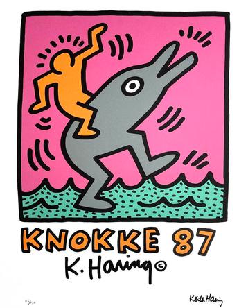 Prachtige Lithografie + certificaat • Keith Haring # /150 beschikbaar voor biedingen