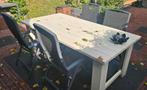 Super!! stevige Meranti Tuintafel  200x100cm en 77cm hoog, Tuin en Terras, Ophalen, Zo goed als nieuw, Hardhout, Eettafel