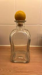 Goed afsluitbare glazen stolpfles, Ophalen of Verzenden, Gebruikt