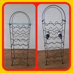 144 Wijnrek voor 24 flessen met glasplaat boven demontabel, Ophalen of Verzenden, Metaal, 75 cm of meer, 25 flessen of meer