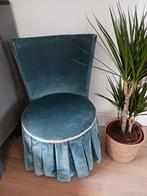 Boudoir stoeltje, Blauw, Gebruikt, Stof, Vintage