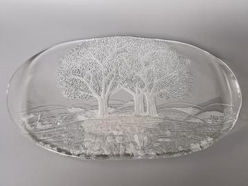 Walther glass grote schaal met bomen landschapsuncatcher  beschikbaar voor biedingen