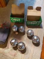 6 petanque ballen OBUT DOG loisir + houten cochonnet, Ophalen of Verzenden, Gebruikt, Bal